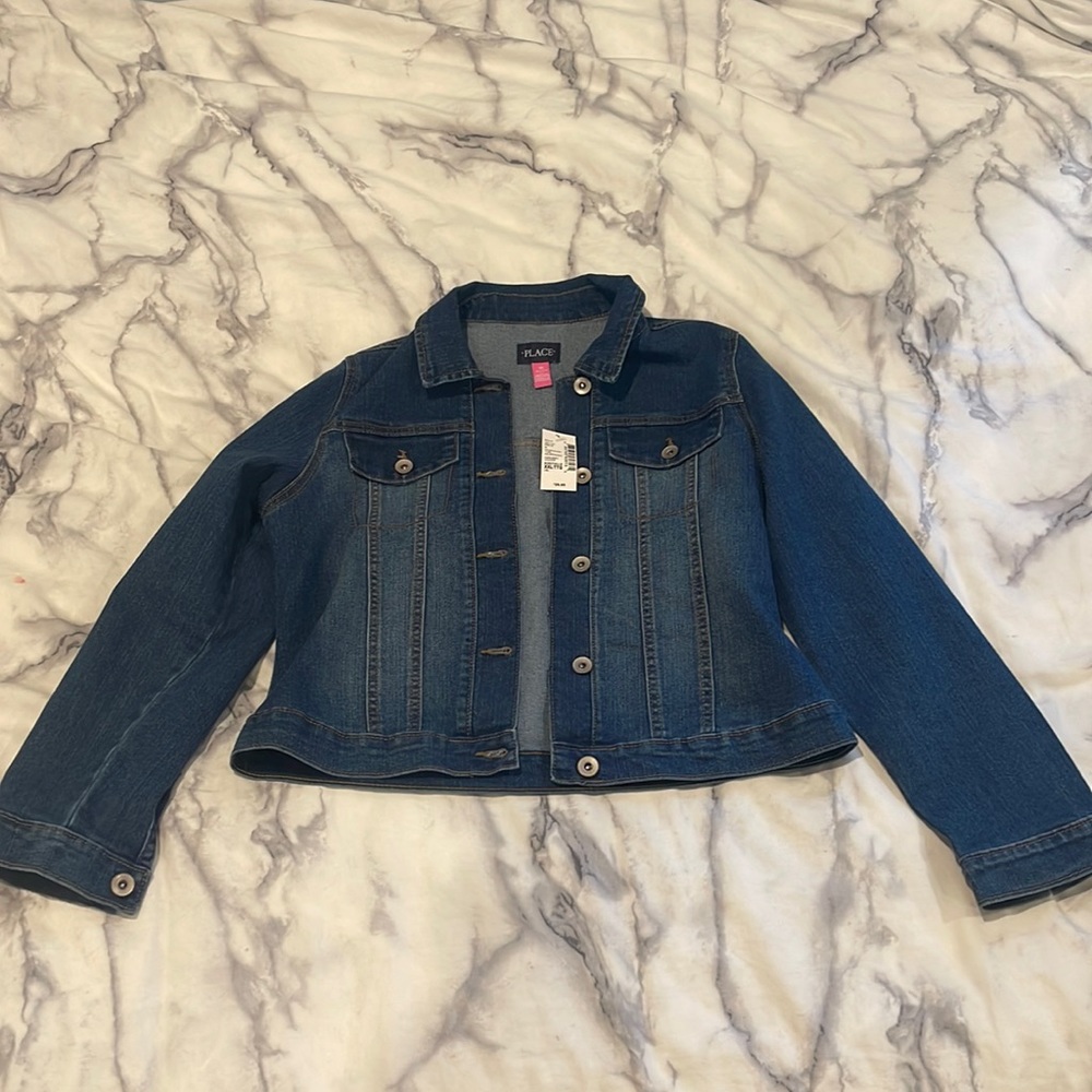 Children’s place new with tags girls size 16 jean jacket!
